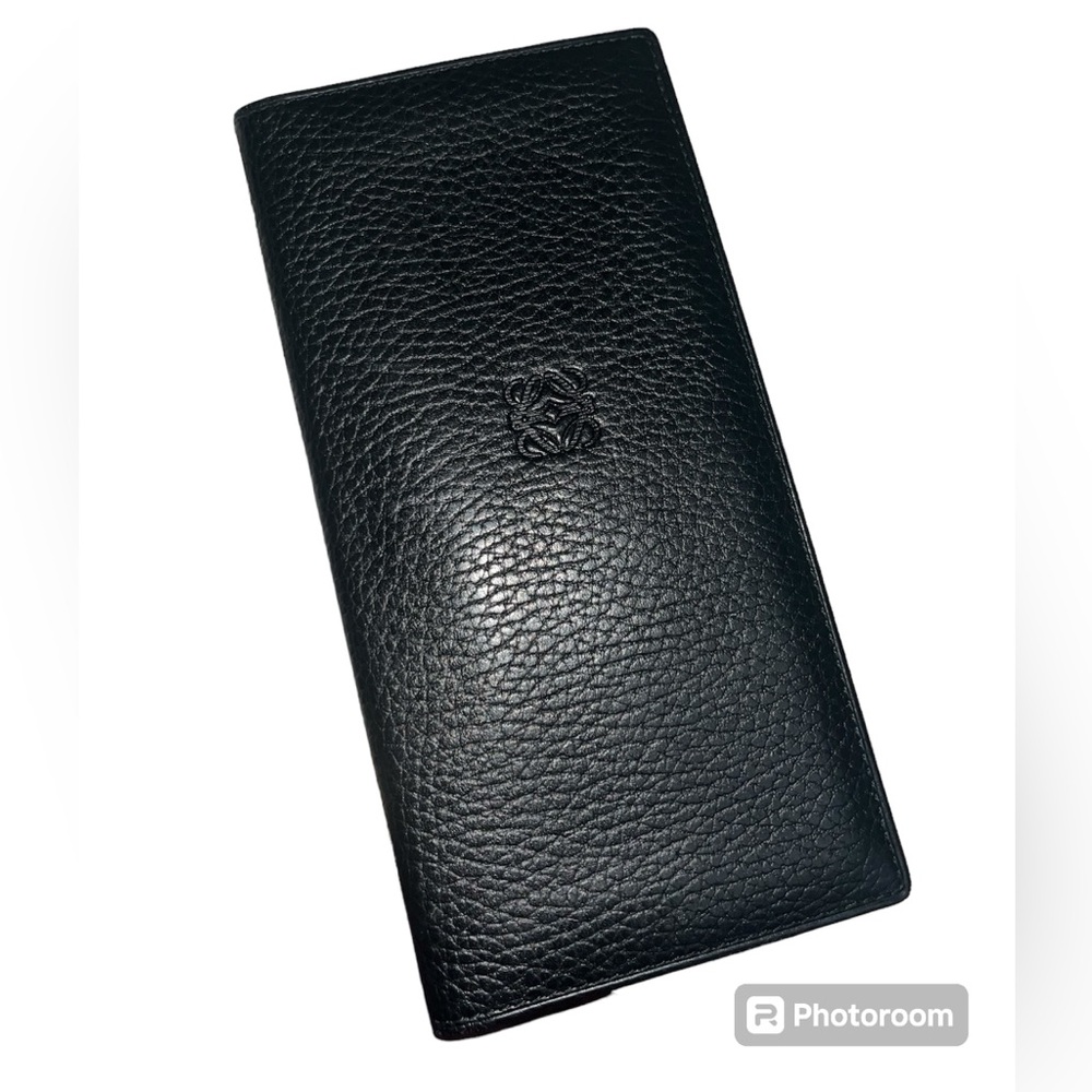 Loewe Nappa Leather Soft Bifold Long Wallet Black